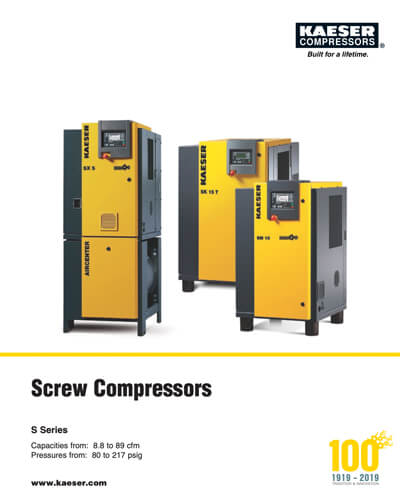 Kaeser compressor 3 – 20 HP (8.8-89 CFM)